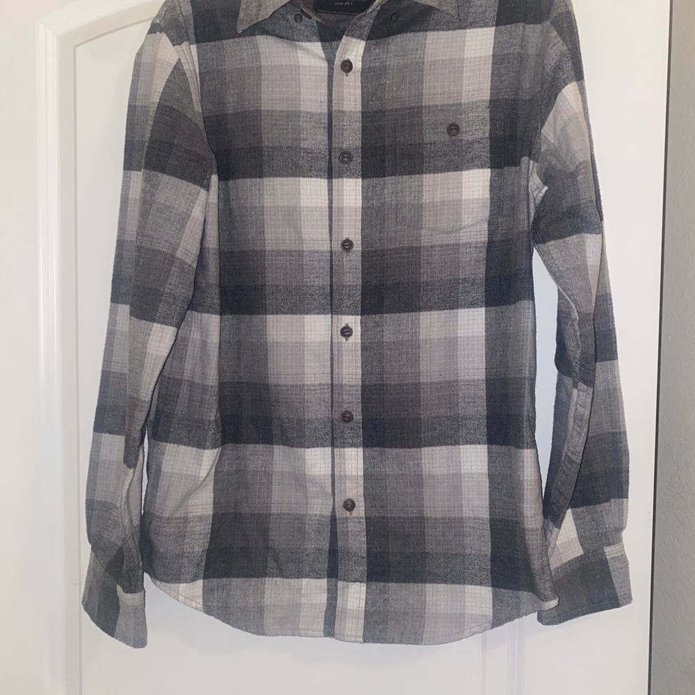 Weatherproof Men's Charcoal and Light Gray Checkered Shirt